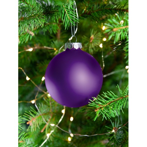 Елочный шар Finery Matt, 8 см, матовый фиолетовый