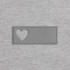 Лейбл из ПВХ с вырубкой «Сердце», серый