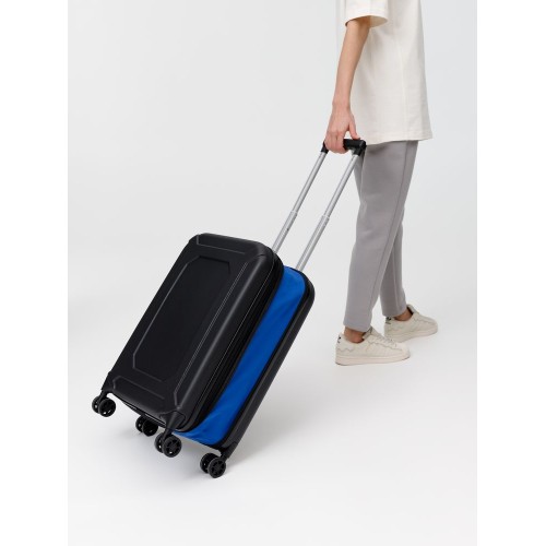 Чемодан Platta, черный с синим
