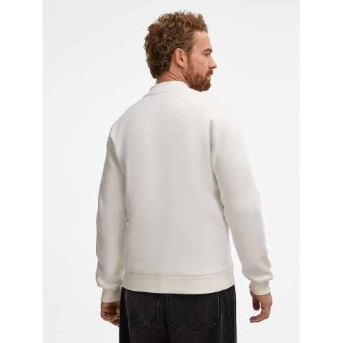 Бомбер унисекс AtmosWear, молочно-белый