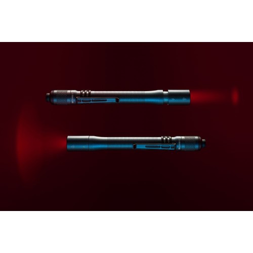 Фонарик с фокусировкой луча Fokus, серо-синий