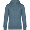 Толстовка с капюшоном унисекс King, серо-синяя