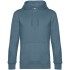 Толстовка с капюшоном унисекс King, серо-синяя