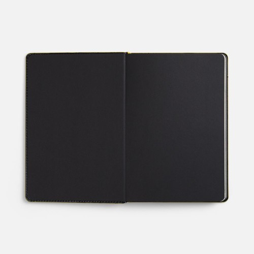 Ежедневник Alanis, недатированный, черный с желтым