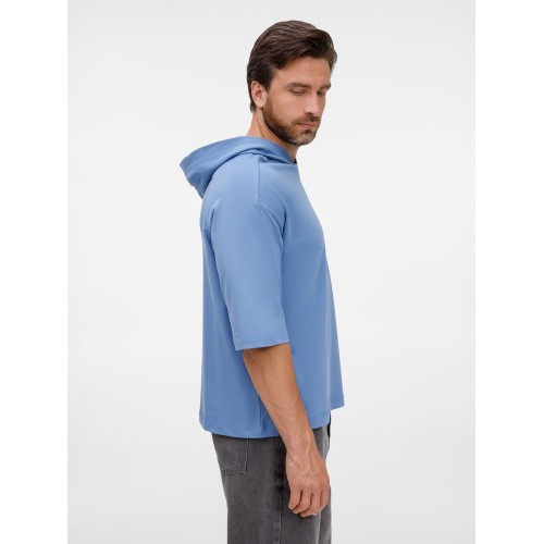 Футболка оверсайз унисекс с капюшоном Neofit, синяя