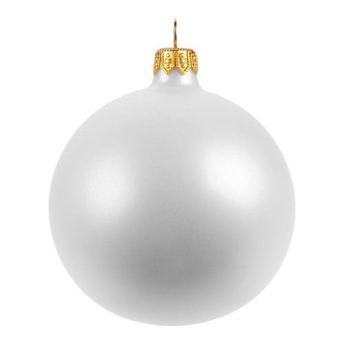 Елочный шар Gala Matt в коробке, 8,5 см, белый