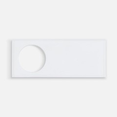 Лейбл из ПВХ с вырубкой «Круг», белый
