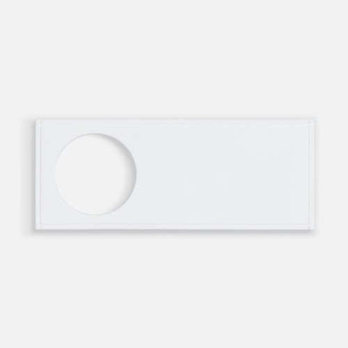 Лейбл из ПВХ с вырубкой «Круг», белый