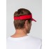 Козырек Active, красный с белым кантом