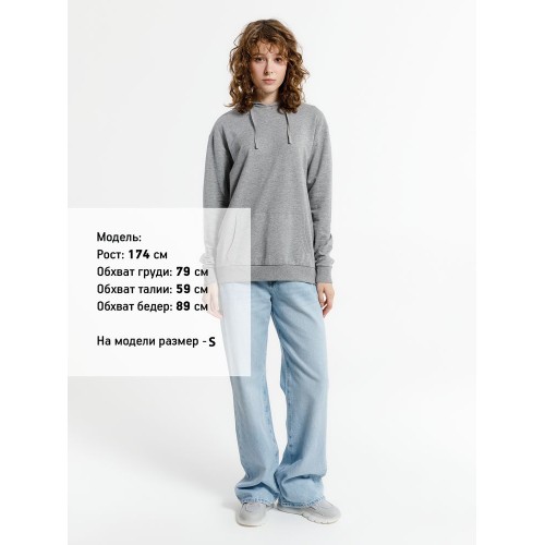 Худи унисекс Westray, серый меланж