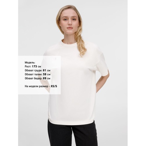 Футболка оверсайз унисекс Sinkopa, молочно-белая