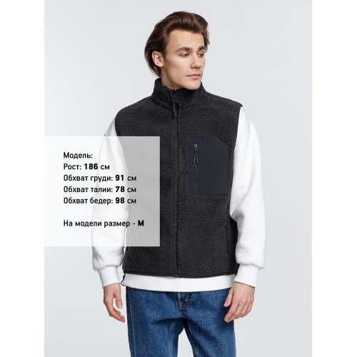 Жилет унисекс Fury BW, темно-серый (графит)