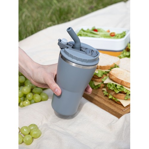 Термостакан Sapporo без логотипа, серый