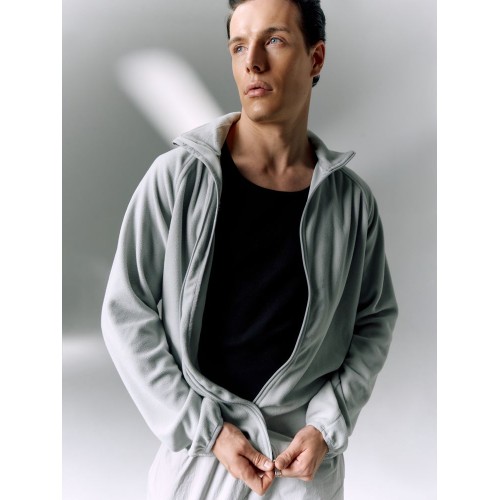 Куртка флисовая унисекс Fliska, светло-серая