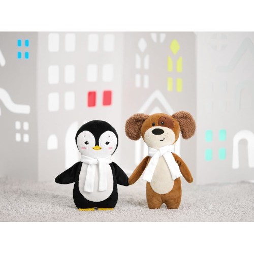 Мягкая игрушка Beastie Toys, пингвиненок с белым шарфом