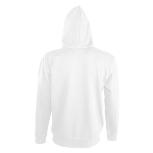 Толстовка мужская на молнии Soul Men 290 с контрастным капюшоном, белая