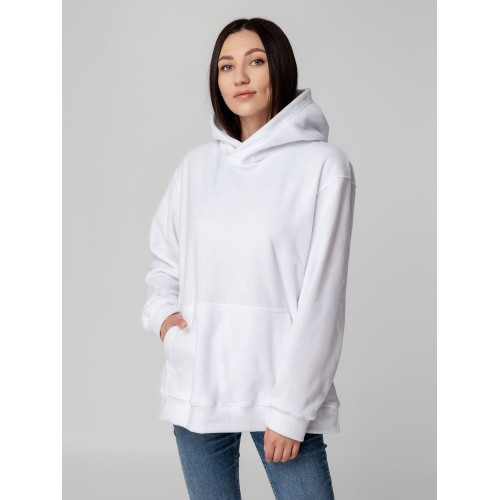 Худи флисовое унисекс Manakin, белое