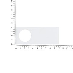 Лейбл из ПВХ с вырубкой «Круг», белый