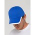 Бейсболка Honor, ярко-синяя с белым кантом