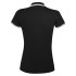 Рубашка поло женская Pasadena Women 200 с контрастной отделкой, черная с белым