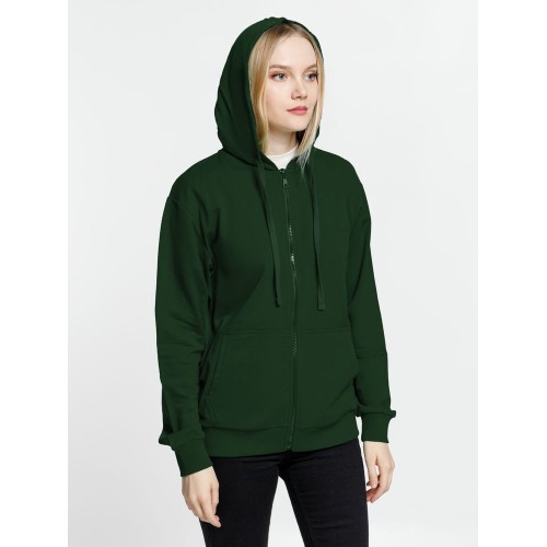 Толстовка на молнии с капюшоном Siverga 2.0, темно-зеленая
