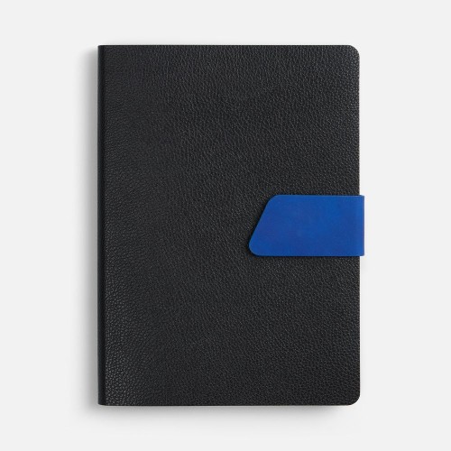 Ежедневник Boom, недатированный, черный с ярко-синий