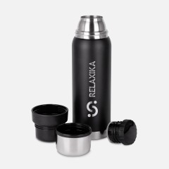 Термос Relaxika 750 со стикерпаком, черный