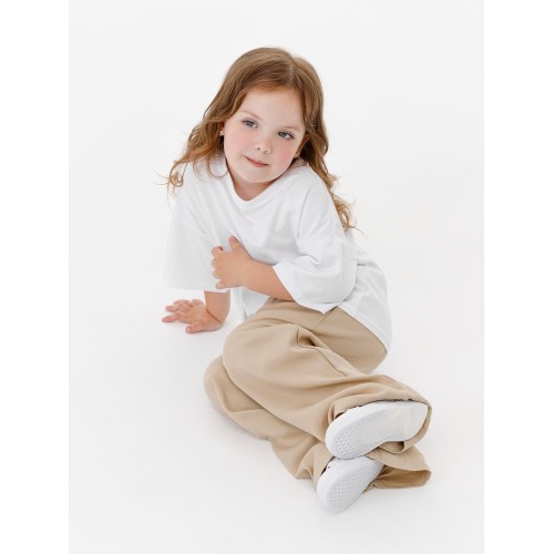 Футболка детская оверсайз Teezer, белая