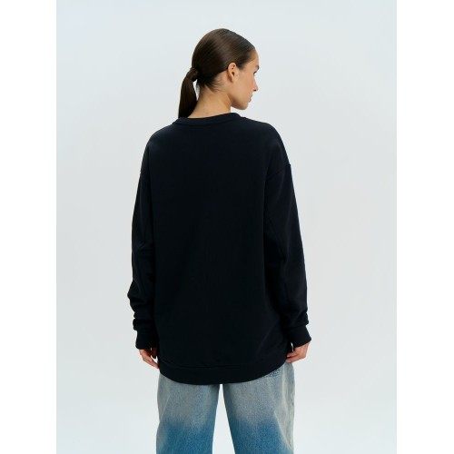 Свитшот оверсайз унисекс Omnifit, черный