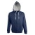 Толстовка мужская на молнии Soul Men 290 с контрастным капюшоном, темно-синяя Толстовка мужская на молнии Soul Men 290 с контрастным капюшоном, темно-синяя