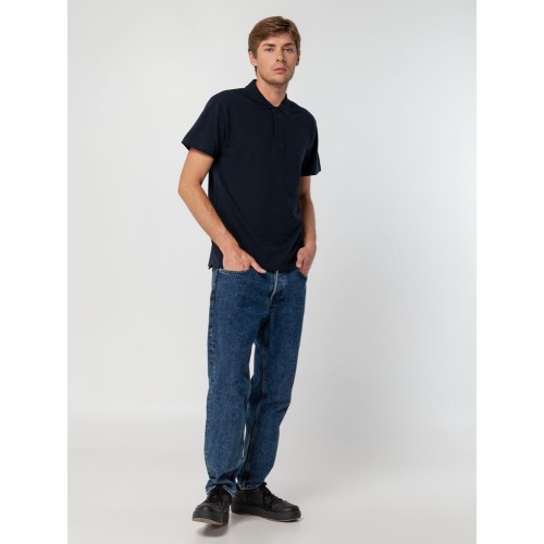 Рубашка поло мужская Summer 170, темно-синяя (navy)