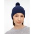Шапка Catch Match с помпоном, темно-синяя