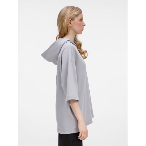 Футболка оверсайз унисекс с капюшоном Neofit, светло-серая