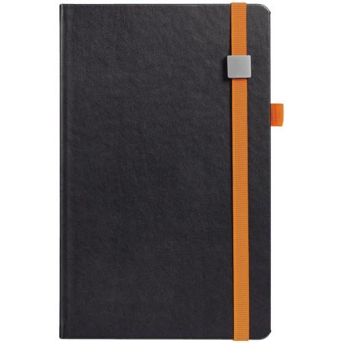 Ежедневник Ton Metal, недатированный, черный с оранжевым