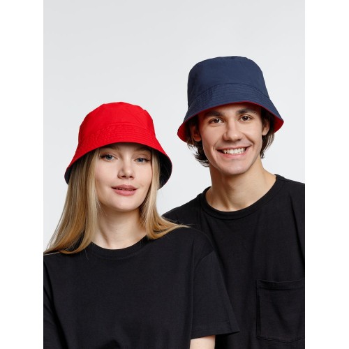 Панама Nylon двусторонняя, темно-синяя с красным