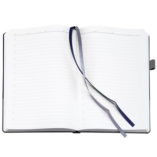 Ежедневник Horizon, недатированный, серый с синим