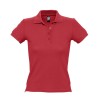 Рубашка поло женская People 210, красная Рубашка поло женская People 210, красная