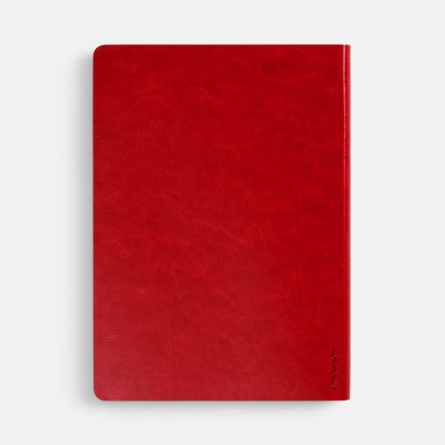 Ежедневник Nebraska Flex, недатированный, красный с серебристым