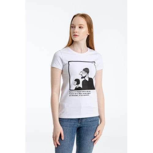 Футболка женская «Леон», белая, ver.2