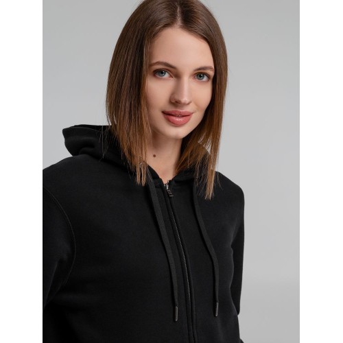 Толстовка на молнии с капюшоном унисекс King, черная