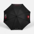 Зонт-трость Hidecolor с цветными спицами, черный с красным