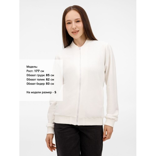 Бомбер унисекс Townie, молочно-белый