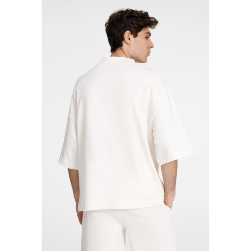 Футболка оверсайз унисекс T9, молочно-белая