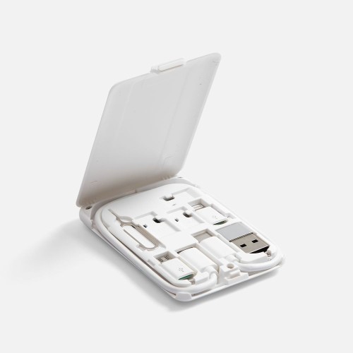 Органайзер с беспроводной зарядкой и набором адаптеров Octopod, белый