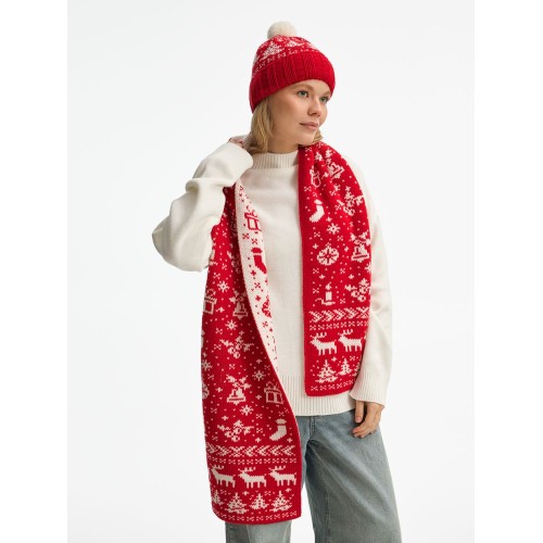 Шапка Holidale, красная с молочным