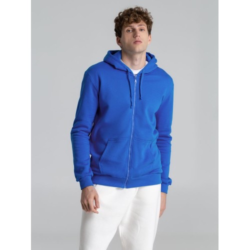 Толстовка на молнии с капюшоном Siverga Heavy 2.0, ярко-синяя