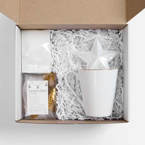 Набор «Планы на счастье», белый с золотистым