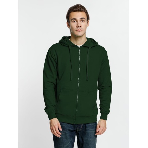 Толстовка на молнии с капюшоном Siverga 2.0, темно-зеленая