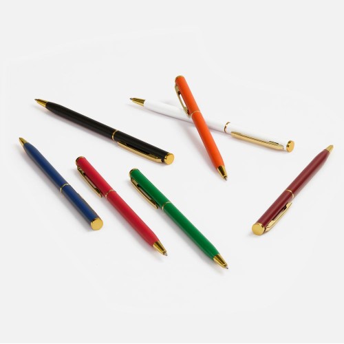 Ручка шариковая Hotel Gold, ver.2, глянцевая белая