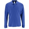 Рубашка поло мужская с длинным рукавом Perfect LSL Men, ярко-синяя Рубашка поло мужская с длинным рукавом Perfect LSL Men, ярко-синяя